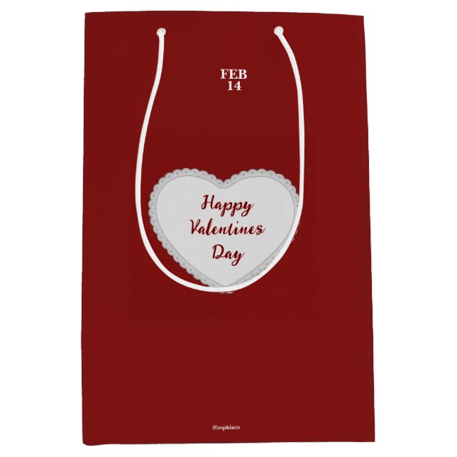 Regalo Mediana bolsa de día de San Valentín - sophiaco (Anverso)