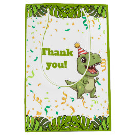 Regalo Mediana Bolsa de Favor de Fiesta de Cumpleaños de Dinosaur