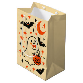 Regalo Mediana Bolsa de Favor de Fiesta de Halloween de Fantasma