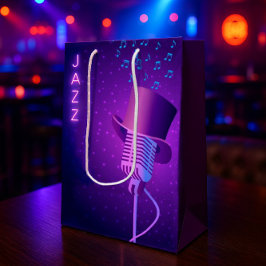 Regalo Mediana Bolsa de Favor de la Fiesta de Jazz Retro