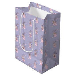 Regalo Mediana Bolsa de Favorito de Arte Botánico Elegante