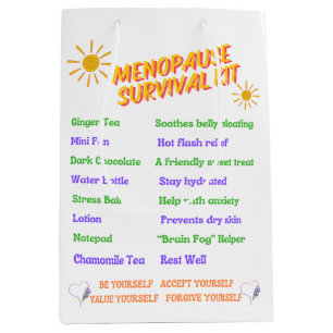 Regalo Mediana Bolsa de kit de supervivencia de menopausia