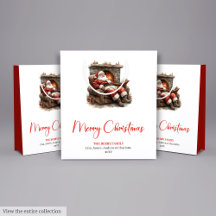 Bolsa de Navidad de Papá Noel cálida y moderna