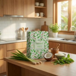 Regalo Mediana Bolsa de papel con patrón personalizado de hoja de