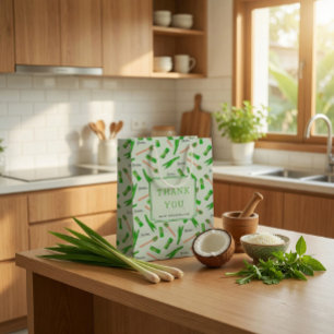 Regalo Mediana Bolsa de papel con patrón personalizado de hoja de