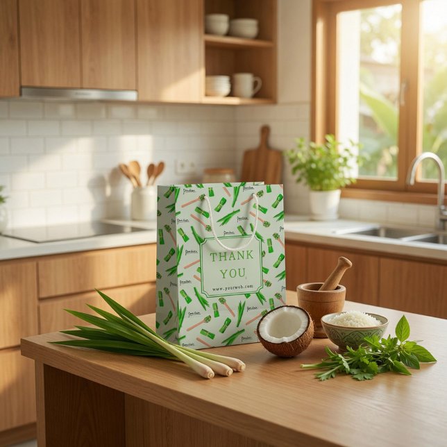 Regalo Mediana Bolsa de papel con patrón personalizado de hoja de (Subido por el creador)