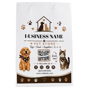 Regalo Mediana Bolsa de papel para tienda de mascotas moderna, có