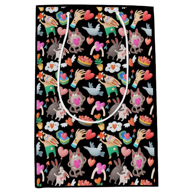 Regalo Mediana Bolsa de papel San Valentín (Anverso)