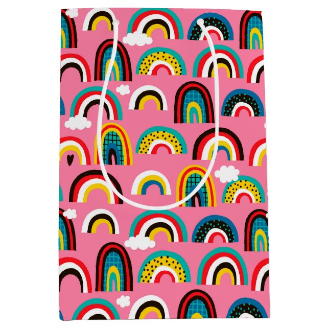 Regalo Mediana Bolsa de Regalos de las Arcoiris (Anverso)