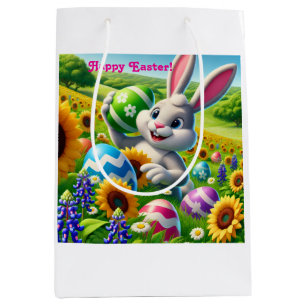 Regalo Mediana Bolsa de regalos del “Conejo de Pascua” feliz