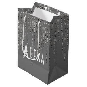 Regalo Mediana Bolsa Diamante de imitación con nombre Bolsa de re