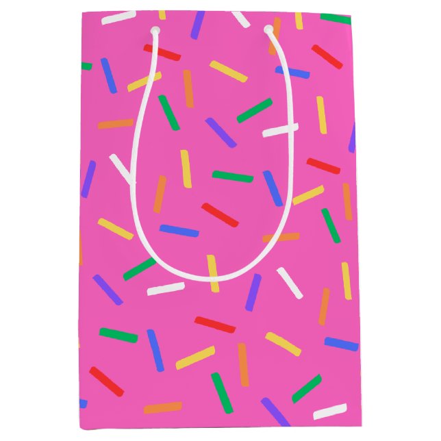 Regalo Mediana Brillantes Ropa Arcoiris Rosa Gracias Bolsa De Reg (Anverso)