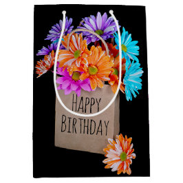 Regalo Mediana Daisy Birthday Bouquet En La Bolsa De Papel