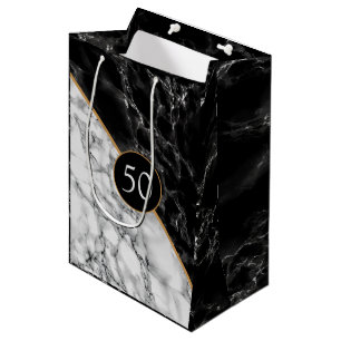 Regalo Mediana Diseño de Mármol de Bolsa Gigantesca Personalizado
