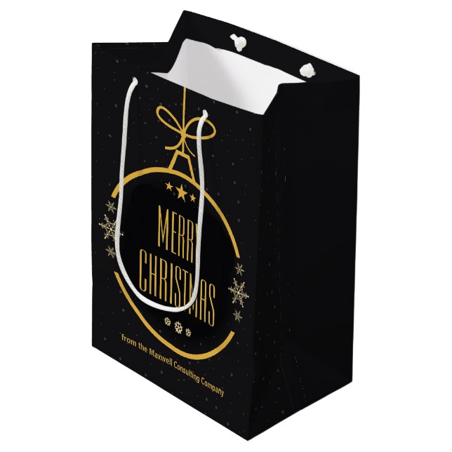 Regalo Mediana Elegante Bolsa de Regalos de Navidad de Empresa Pe (Angulo Anverso)