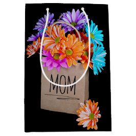 Regalo Mediana Mamá Daisy Bouquet En Bolsa De Papel