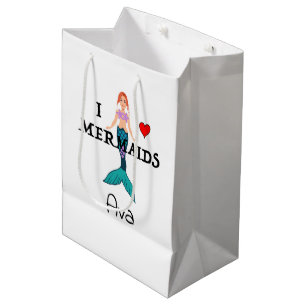 Regalo Mediana Me encanta el diseño de las sirenas - bolsa de reg