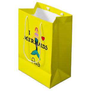 Regalo Mediana Me encanta el diseño de las sirenas - bolsa de reg