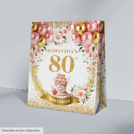 Regalo Mediana Moda Gold Número 80 cumpleaños Bolsa de globo Rubo