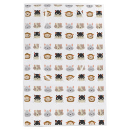 Regalo Mediana Patrón con las cabezas de gato recortadas Bolsa de