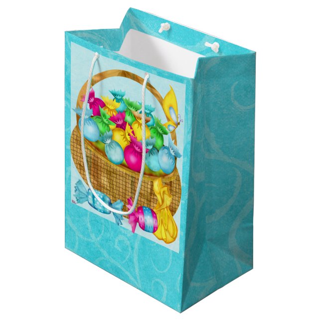 Regalo Mediana SÓLO BOLSA MEDIUM DE Arte Popular de Pascua (Angulo Anverso)