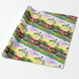 Regalo Mele Kalikimaka Papel de envolvimiento de algodón