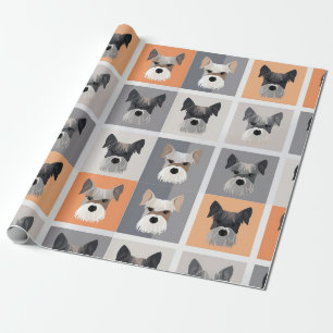 Regalo Mini papel de envoltura Schnauzer