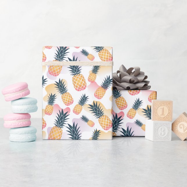Regalo Modelo moderno de papel de envolvimiento de piña (Baby Shower)