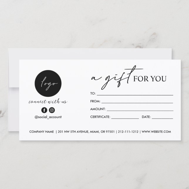 REGALO Moderno UN REGALO PARA USTED LOGO ICONO SOC (Anverso)