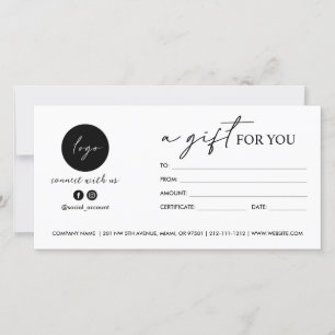 REGALO Moderno UN REGALO PARA USTED LOGO ICONO SOC