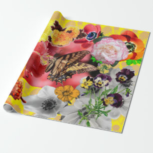 Regalo MOSTRADOR Y FLORES Papel de envolvimiento