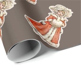 Regalo Muff de mano de abrigo de muñeca de papel infantil