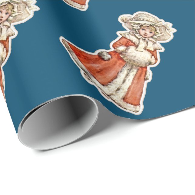 Regalo Muff de mano de abrigo de muñeca de papel infantil (Esquina del rollo)