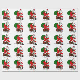 Regalo Mún papel de embalaje de Santa