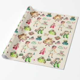 Regalo Muñeca de papel con estilo vintage adorable y conj