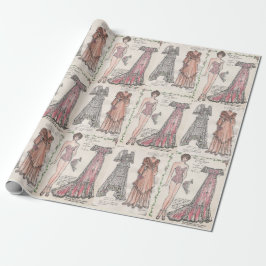Regalo Muñeca de papel victoriana vintage con vestidos