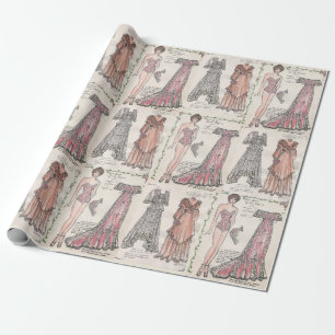 Regalo Muñeca de papel victoriana vintage con vestidos