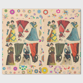 Regalo Muñecas de papel antiguas victorianas con vestidos