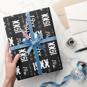 Regalo Nacido en cualquier año Papel de envolvimiento de 