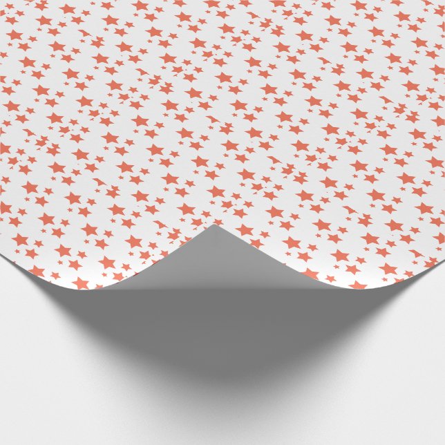 Regalo Naranja Estrellas Diseño moderno Papel de ajuste (Esquina)
