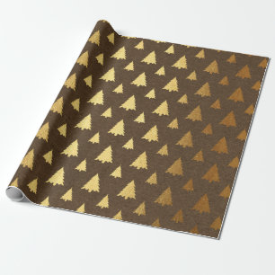 Regalo Navidad con papel de aluminio burgundy y dorado