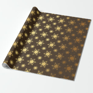 Regalo Navidad de papel de estaño burgundy y dorado