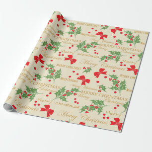 Regalo navidades aclaman papel de envoltura