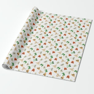 Regalo Navidades arcos y papel de envolvimiento Purpurina