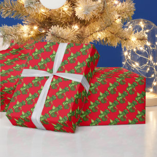 Regalo Navidades arrastran papel de envoltura de vacacion