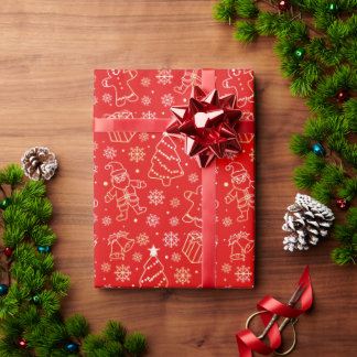 Regalo Navidades caprichosos alinean papel de envolvimien
