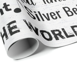 Regalo Navidades Carol Sobre Papel De Envoltura De Madera