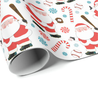 Regalo Navidades de béisbol entregan papel de envolvimien