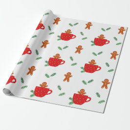 Regalo Navidades de café con pan de jengibre Papel envuel