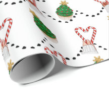 Navidades de Candy Cane Aman Envuelto Papel